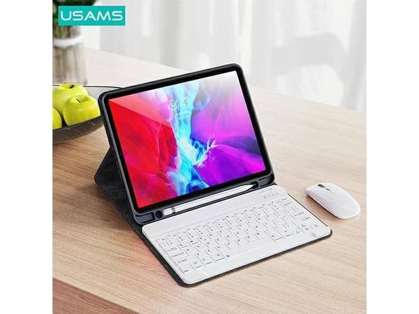 USAMS Winro-deksel med tastatur iPad Air 10,9" grønt etui-hvitt tastatur/grønt deksel-hvitt tastatur IP109YRU02 (US-BH655)