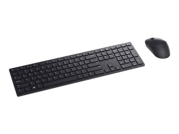 Dell Pro KM5221W - Sats med tangentbord och mus - trådlös - 2.4 GHz - QWERTY - estnisk - svart