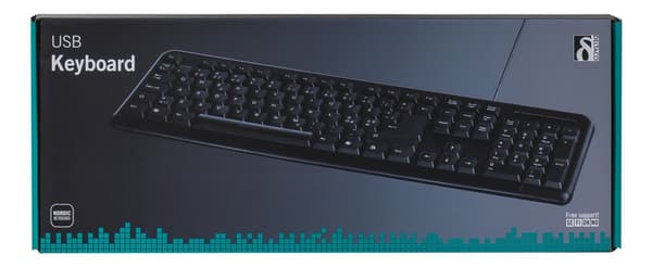Tangentbord, nordisk, USB, svart