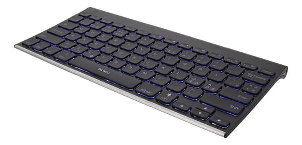 Wireless mini keyboard muted keys backlit battery Blueth 10m Svart