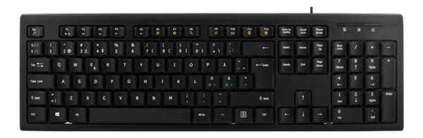 Fullsize wired Keyboard, 105 keys, USB-A 1.8m connection
