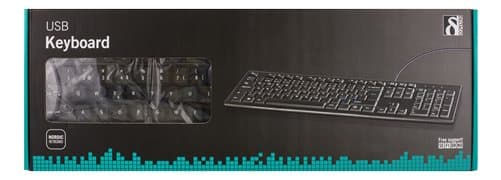 Fullsize wired Keyboard, 105 keys, USB-A 1.8m connection