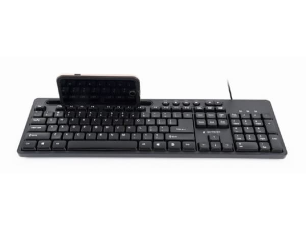 Gembird KB-UM-108, Täysikokoinen (100 %), USB, QWERTY, Musta