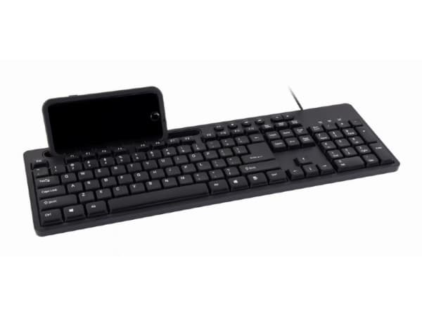 Gembird KB-UM-108, Täysikokoinen (100 %), USB, QWERTY, Musta