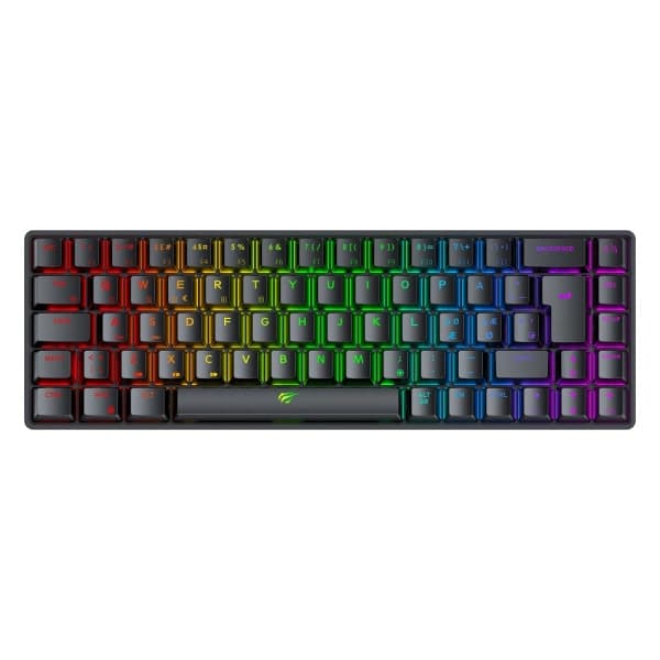 Havit KB860L Ultra Compact Trådløst Fuld Mekanisk Gaming Tastatur. Sort