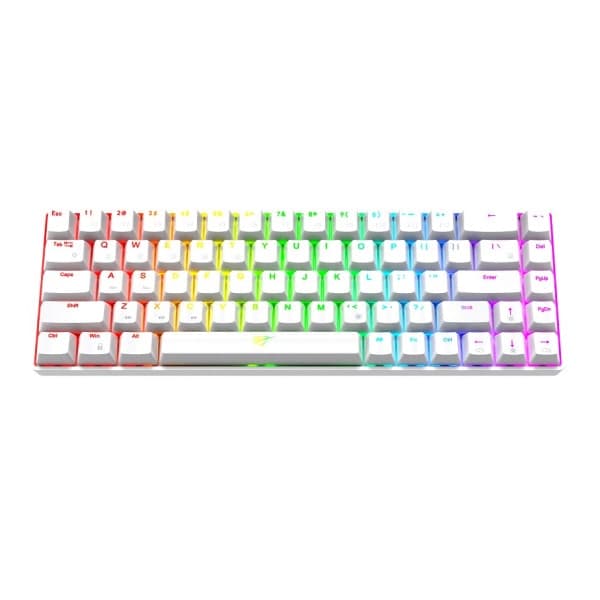 Havit KB860L Ultra Compact Trådløst Fuld Mekanisk Gaming Tastatur. Hvid