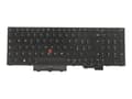Pikkukuva 1 / 2: Transimage - Kannettavat udskiftningstastatur - med Trackpoint - bagbelyst - italiansk - sort - for ThinkPad P15v Gen 1 20TQ, 20TR; T15p Gen 1 20TM,
