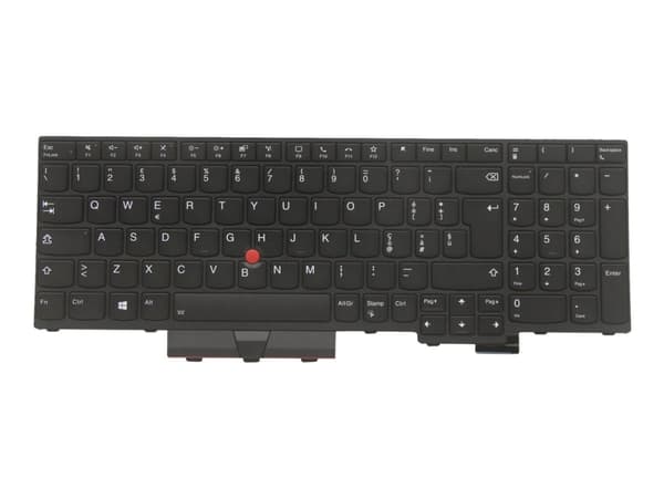 Transimage - Kannettavat udskiftningstastatur - med Trackpoint - bagbelyst - italiansk - sort - for ThinkPad P15v Gen 1 20TQ, 20TR; T15p Gen 1 20TM,