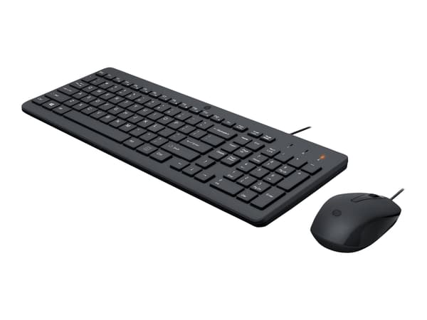 HP 150 - Sats med tangentbord och mus - USB - tysk - svart - för HP 21, 27; Laptop 14, 15, 15s; Pavilion Laptop 15