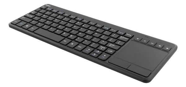 Wireless mini keyboard touchpad membrane US USB nano receiv Sort