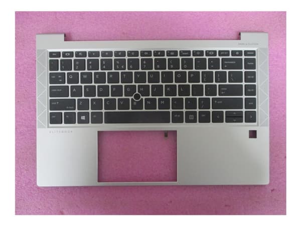HP - Ersättningstangentbord för bärbar dator - med ClickPad, pekpinne - bakgrundsbelyst - QWERTY - internationell engelska - med övre skydd