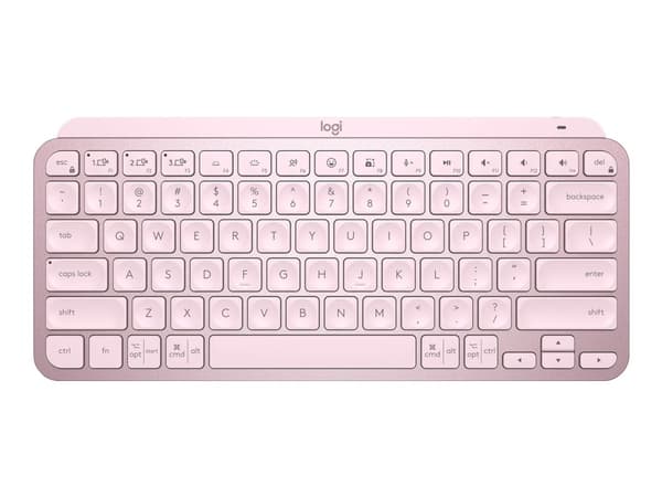 Logitech MX Keys Mini tastatur RF trådløs + Bluetooth QWERTY Nordisk Rosa