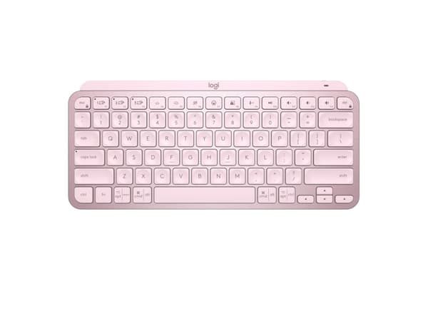 Logitech MX Keys Mini tastatur RF trådløs + Bluetooth QWERTY Nordisk Rosa