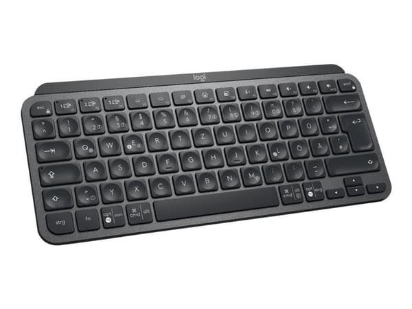 Logitech MX Keys Mini, Mini, RF Wireless + Bluetooth, Näppäimen saksikytkin, QWERTY, Grafiitti