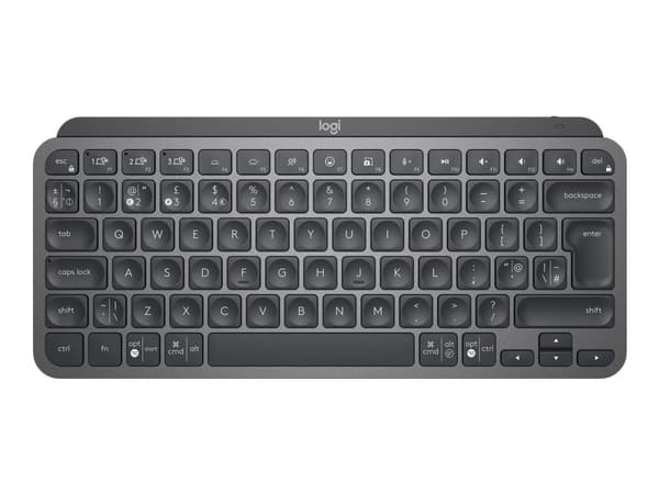 Logitech MX Keys Mini, Mini, RF Wireless + Bluetooth, Näppäimen saksikytkin, QWERTY, Grafiitti