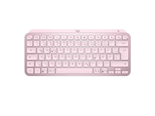Logitech MX Keys Mini - Tastatur - bagbelyst - Bluetooth - QWERTY - USA - Pink