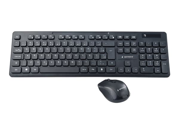 Gembird - Sats med tangentbord och mus - trådlös - 2.4 GHz - QWERTY - amerikansk - svart - färglåda Svart