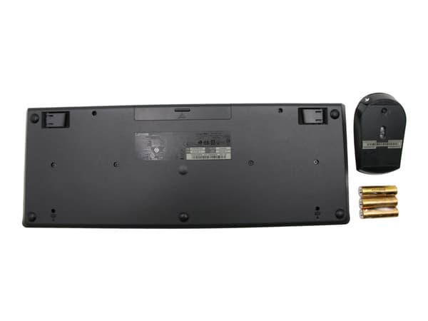 Lenovo Essential Wireless Combo - Sats med tangentbord och mus - trådlös - 2.4 GHz - USA/Europa - svart - FRU