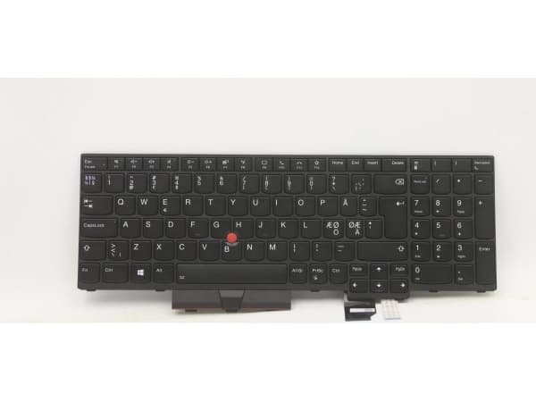 Transimage - Ersättningstangentbord för bärbar dator - med Trackpoint - bakgrundsbelyst - QWERTY - Nordisk - svart - för ThinkPad P15 Gen 1 20ST, 20S