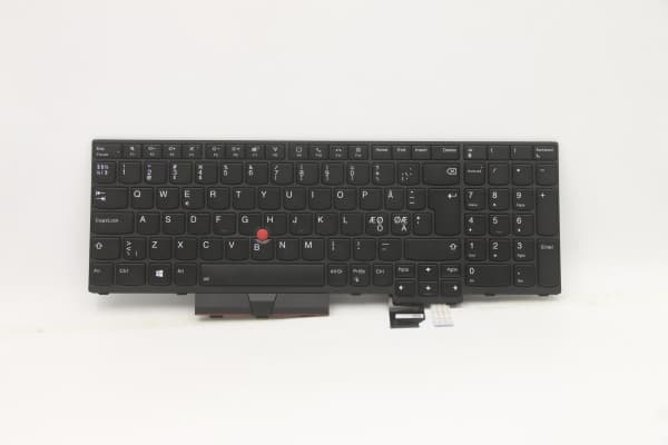 Transimage - Ersättningstangentbord för bärbar dator - med Trackpoint - bakgrundsbelyst - QWERTY - Nordisk - svart - för ThinkPad P15 Gen 1 20ST, 20S