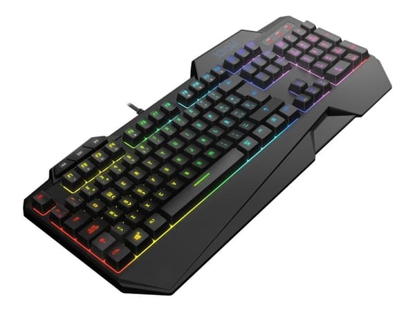 KROM Krusher - Sats med tangentbord och mus - bakgrundsbelyst - USB - QWERTY