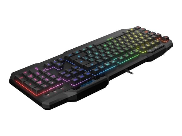 KROM Krusher - Sats med tangentbord och mus - bakgrundsbelyst - USB - QWERTY