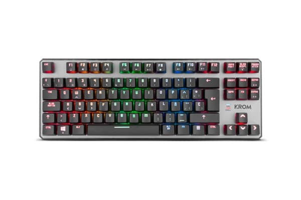 KROM Kratos TKL - Tangentbord - bakgrundsbelyst - USB - tangentbrytare: röd brytare