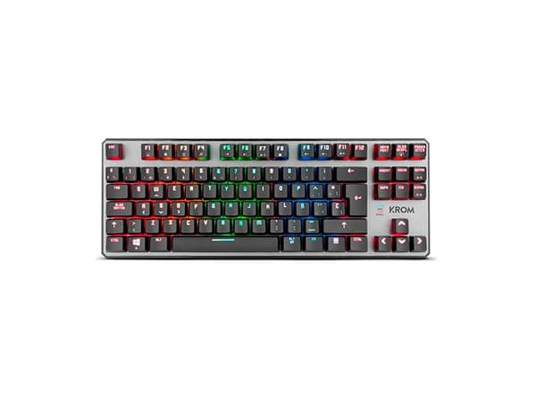 KROM Kratos TKL - Tangentbord - bakgrundsbelyst - USB - tangentbrytare: röd brytare