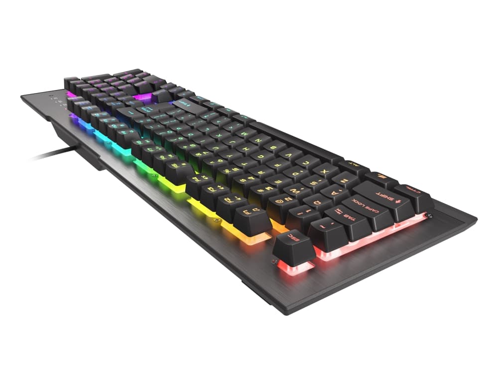 Genesis Rhod 500 Gaming -tangentbord, RGB LED -ljus, USA, Silver/Svart, Wired