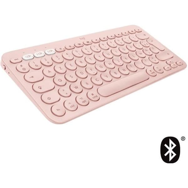 Logitech K380 for Mac Multi-Device Bluetooth Keyboard tastatur AZERTY Fransk Lyserød