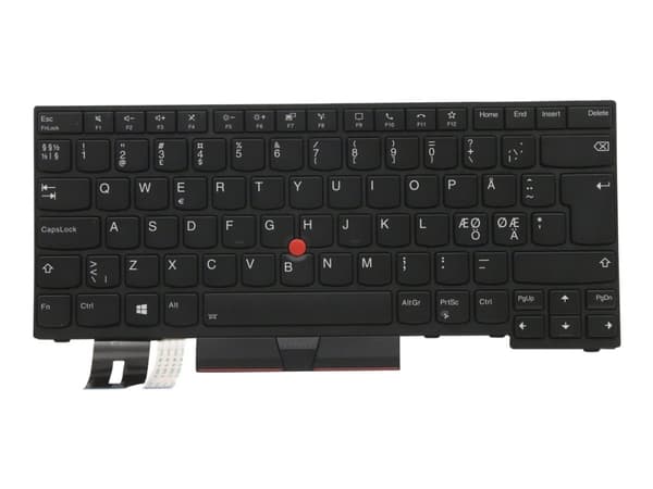 Primax - Ersättningstangentbord för bärbar dator - med Trackpoint - bakgrundsbelyst - QWERTY - Nordisk - svart - FRU - för ThinkPad P14s Gen 1 20S4,
