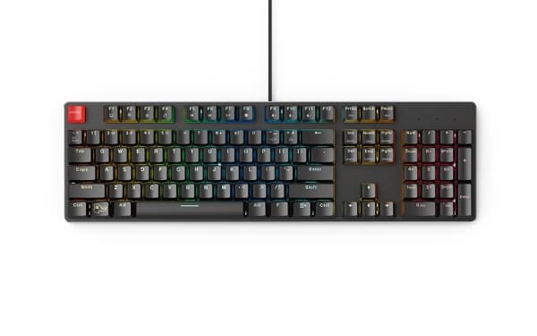 Glorious PC Gaming Race GMMK-BRN-V2, Full størrelse (100 og), Koblet med ledninger (ikke trådløs), USB, Mekanisk nøkkelbryter, Sort
