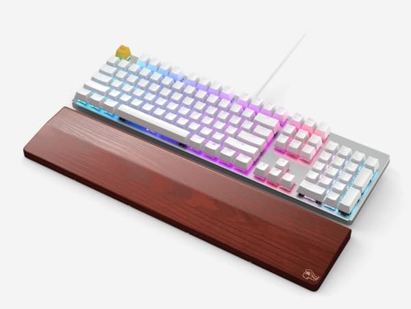 Glorious PC Gaming Race GMMK, Kabel, USB, Mekaniska tangentbrytare, QWERTY, RGB LED, Silver, Vit