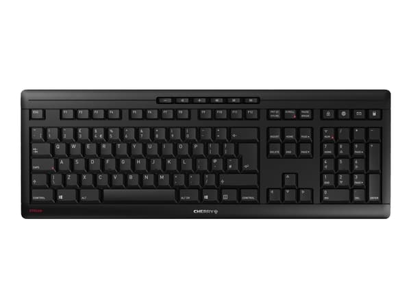 CHERRY STREAM KEYBOARD WIRELESS - Tangentbord - trådlös - 2.4 GHz - QWERTY - brittisk - tangentbrytare: CHERRY SX - svart