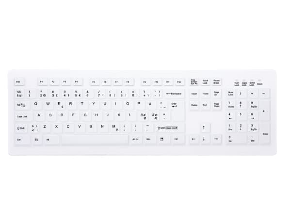 Active Key MedicalKey AK-C8100 - Tangentbord - trådlös - 2.4 GHz - Nordisk - vit