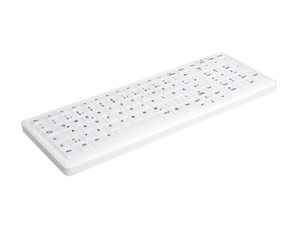 CHERRY AK-C7000, USB, Näppäimen saksikytkin, QWERTY, Valkoinen