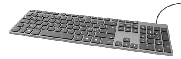 Wired Slim office keyboard, low-profile, aluminum, nordic