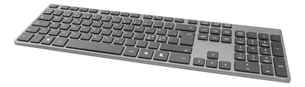 Wireless slim office keyboard 2.4 GHz USB receiver aluminium