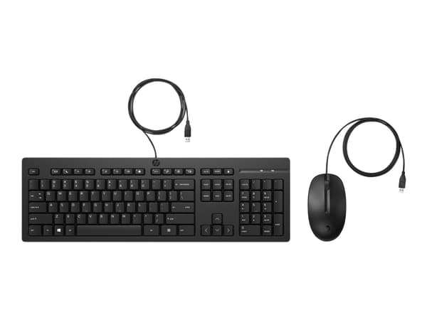 HP 225 - Sats med tangentbord och mus - USB - QWERTY - engelska - för HP 34; Laptop 15; Pro Mobile Thin Client mt440 G3; ZBook Firefly 14 G9; ZBook F