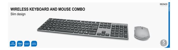 Wireless keyboard mouse combo USB receiver builtin battery