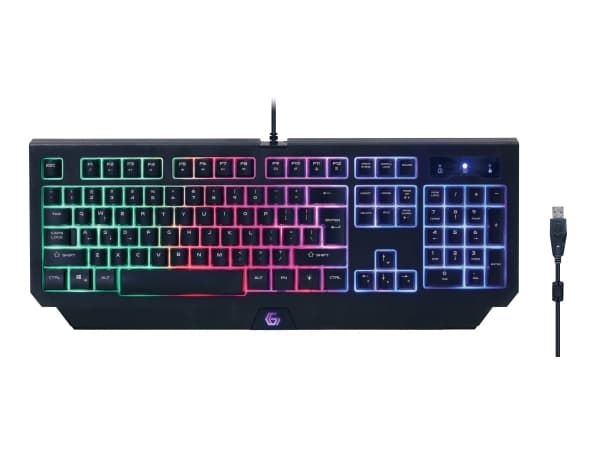 Gembird GGS-UMGL4-01-HU, Kabel, USB, Saxbrytare, LED, Svart, Mus inkluderad
