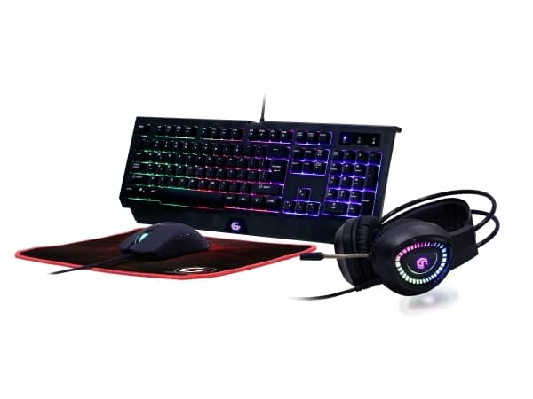 Gembird GGS-UMGL4-01-HU, Kabel, USB, Saxbrytare, LED, Svart, Mus inkluderad Svart
