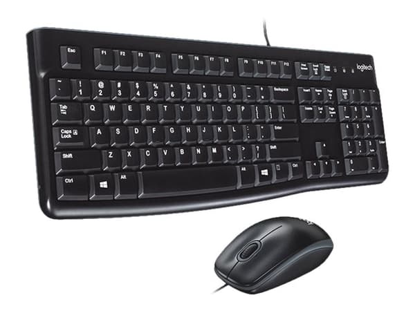 Logitech Desktop MK120 tastatur Mus inkludert USB QWERTY Portugisisk Sort