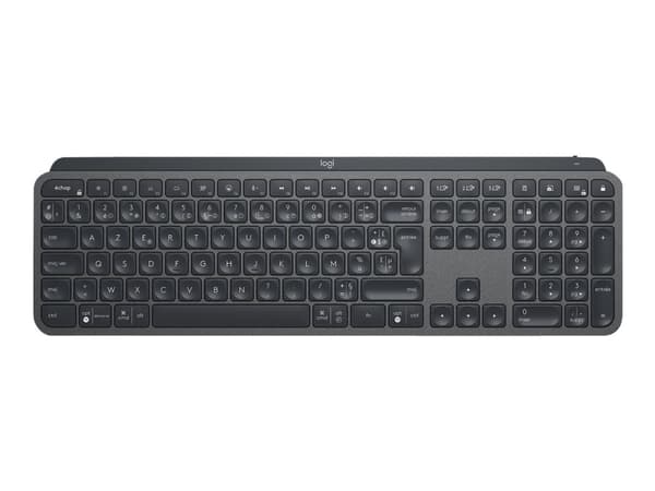 Logitech MX Keys - Näppäimistö - taustavalaistu - Bluetooth, 2,4 GHz - QWERTY - sveitsiläinen - grafiittia