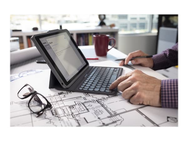 ZAGG Pro Keys, Pohjoismainen, Apple, iPad, Musta, Harmaa, 25,9 cm (10.2"), Langaton