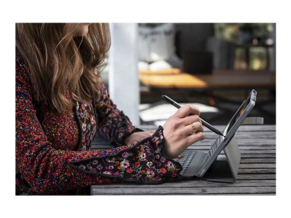 ZAGG Pro Keys with Trackpad - Tastatur og folioveske - bakgrunnsbelyst - Bluetooth - Nordisk - svart/grå tastatur, svart/grå boks - for Apple 10.2-in