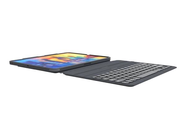 ZAGG Pro Keys - Tastatur og folioveske - bakgrunnsbelyst - Bluetooth - Nordisk - koksgrå tastatur, koksgrå boks - for Apple 12.9-inch iPad Pro (3. ge