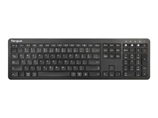 Targus Full-Size Multi-Device - Tastatur - bakteriedrepende middel - trådløs - Bluetooth 5.1 - Tysk - svart