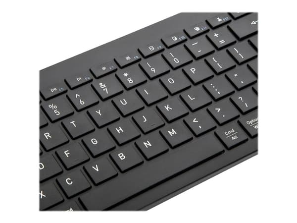 Targus Full-Size Multi-Device - Tastatur - bakteriedrepende middel - trådløs - Bluetooth 5.1 - Tysk - svart