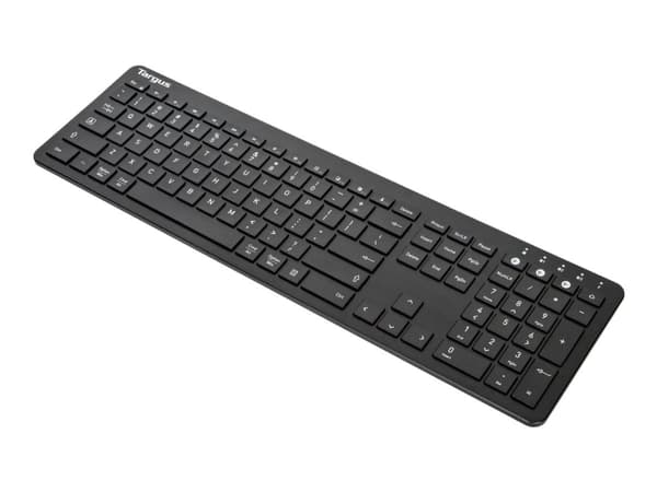 Targus Full-Size Multi-Device - Tastatur - bakteriedrepende middel - trådløs - Bluetooth 5.1 - Tysk - svart